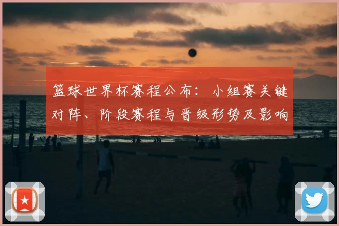 篮球世界杯赛程公布：小组赛关键对阵、阶段赛程与晋级形势及影响解读